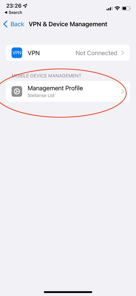can t delete vpn profile iphone